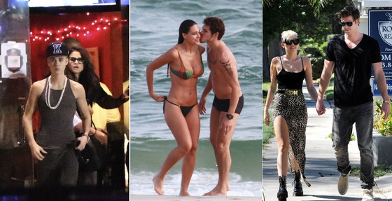 Justin Bieber, Selena Gomez, Debora Nascimento, Ze Loreto, Miley Cyrus, Liam Hemsworth Justin Bieber, Selena Gomez, Debora Nascimento, Ze Loreto, Miley Cyrus, Liam Hemsworth